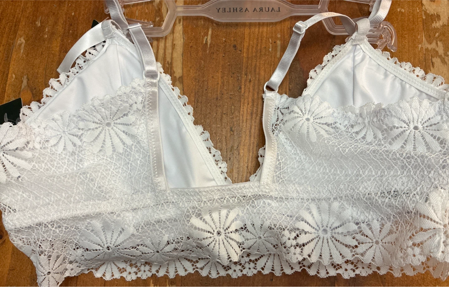New Laura Ashley Bralette - White, XL - photo 4