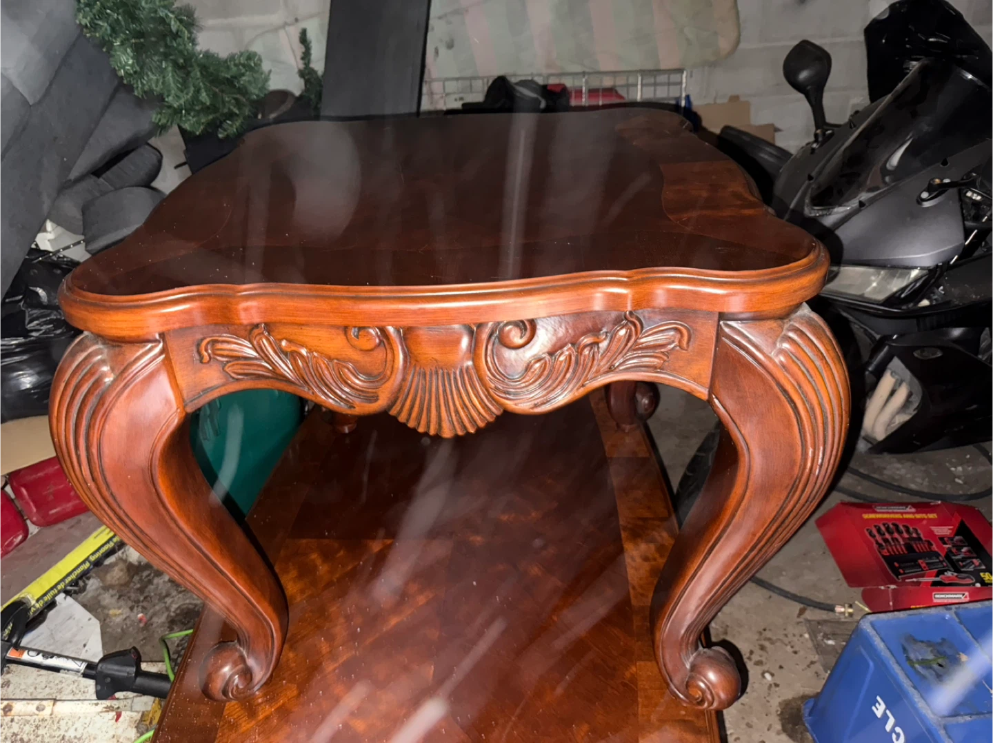 Ornate Wood Coffee Table - photo 3