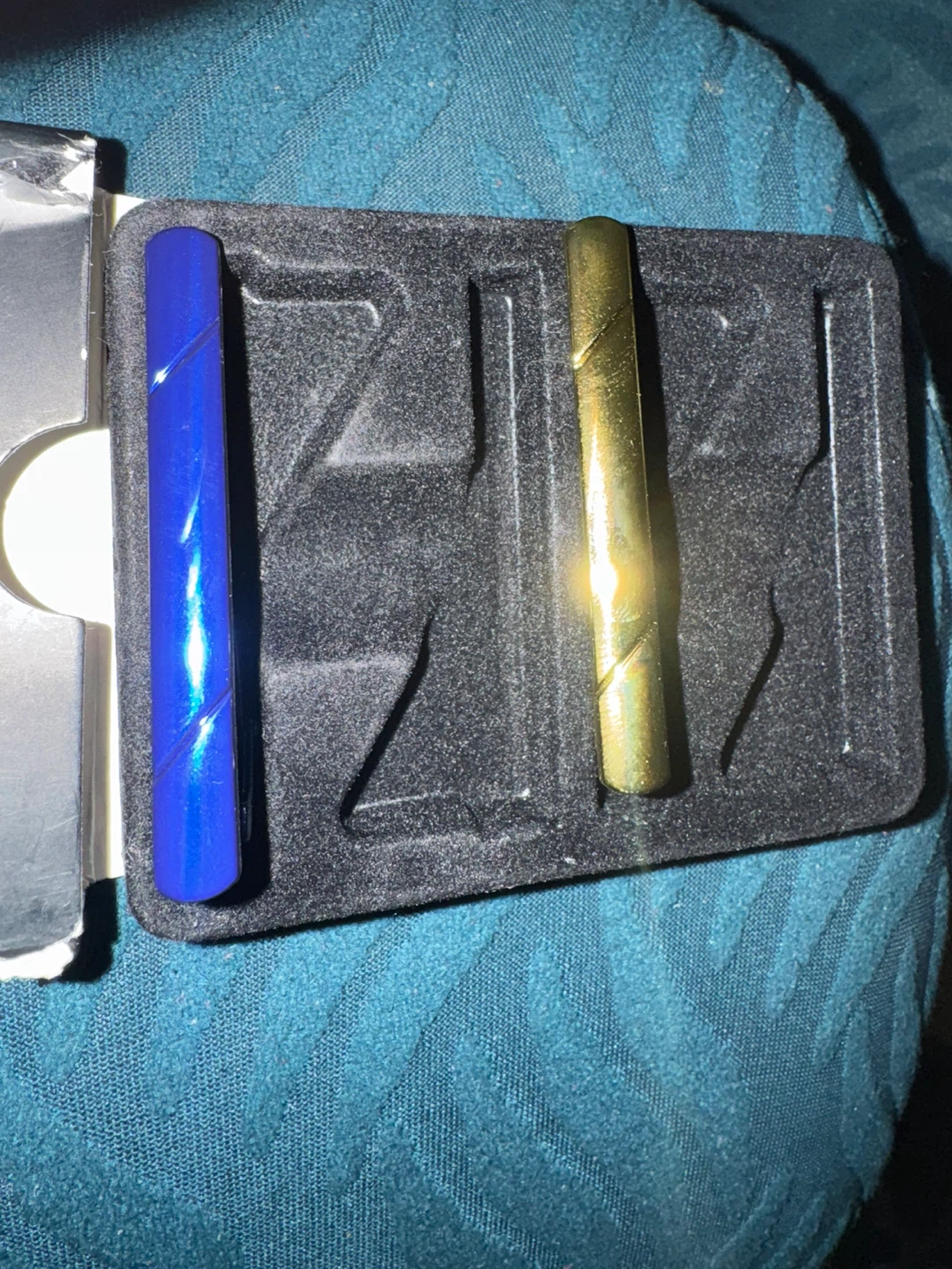 Blue & Gold Tie Clips Set - photo 3