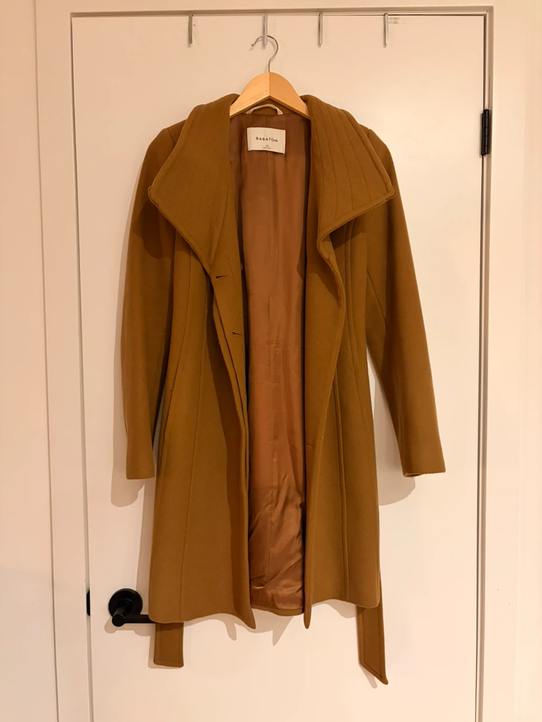 Babaton XS Wool Coat - Caramel Brown - photo 2