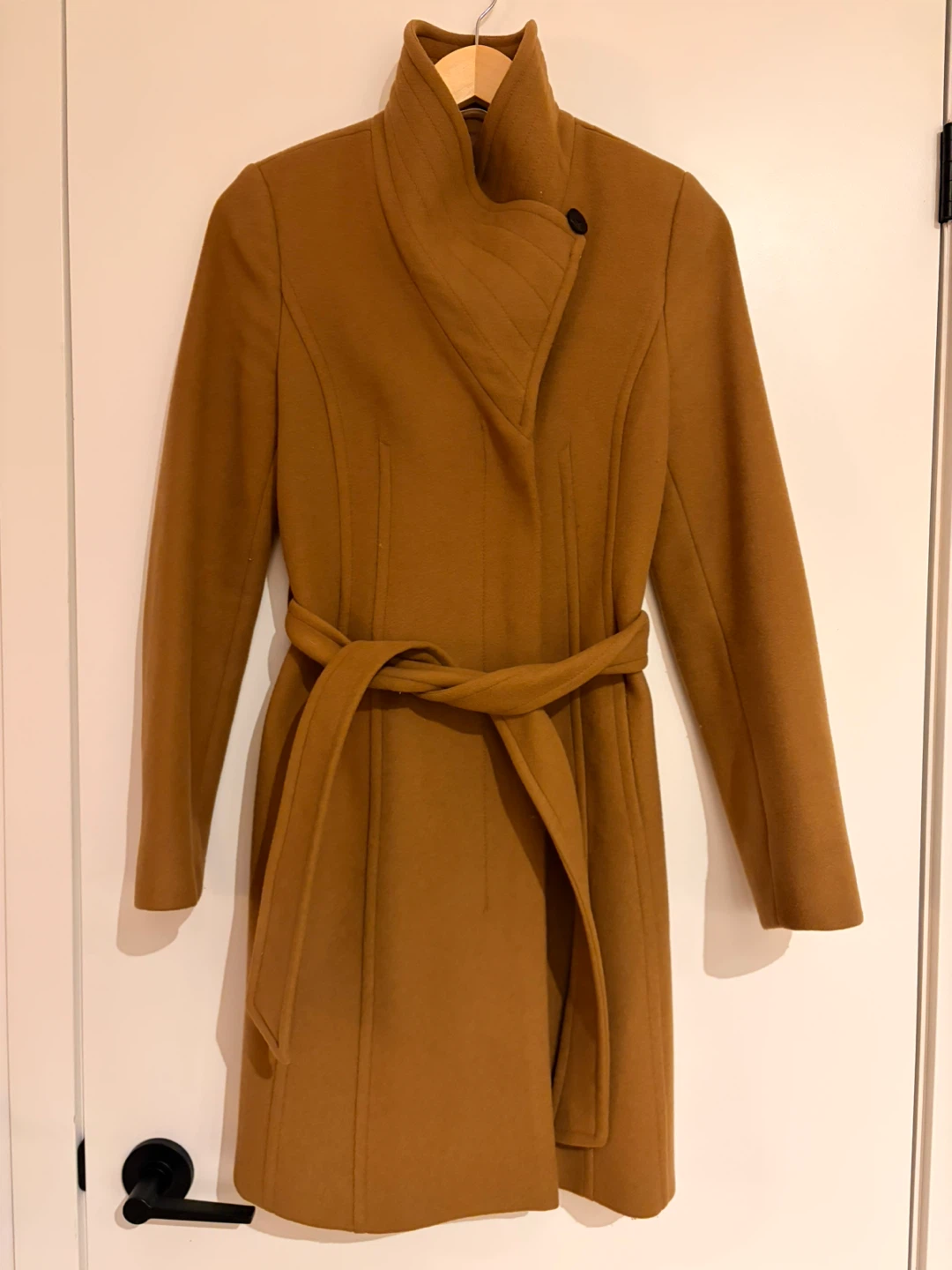 Babaton XS Wool Coat - Caramel Brown
