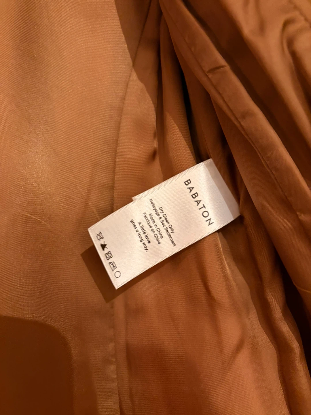 Babaton XS Wool Coat - Caramel Brown - photo 5