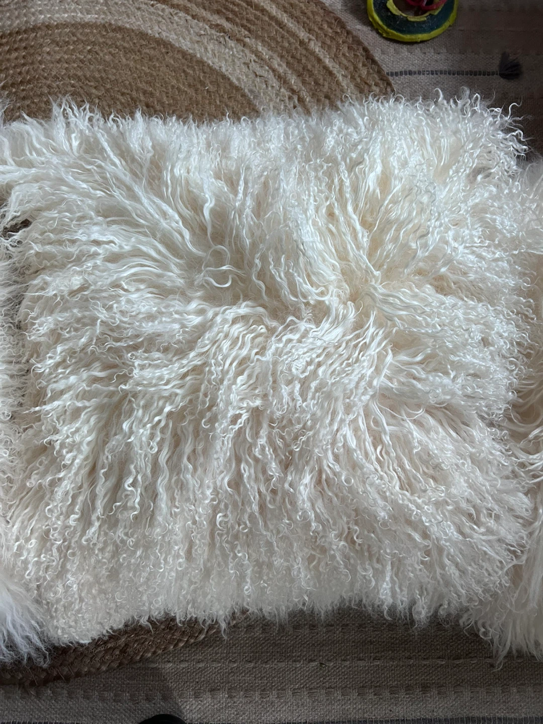 West Elm Mongolian Lamb Fur Pillows – Set of 3 (24”) - $450 - photo 3