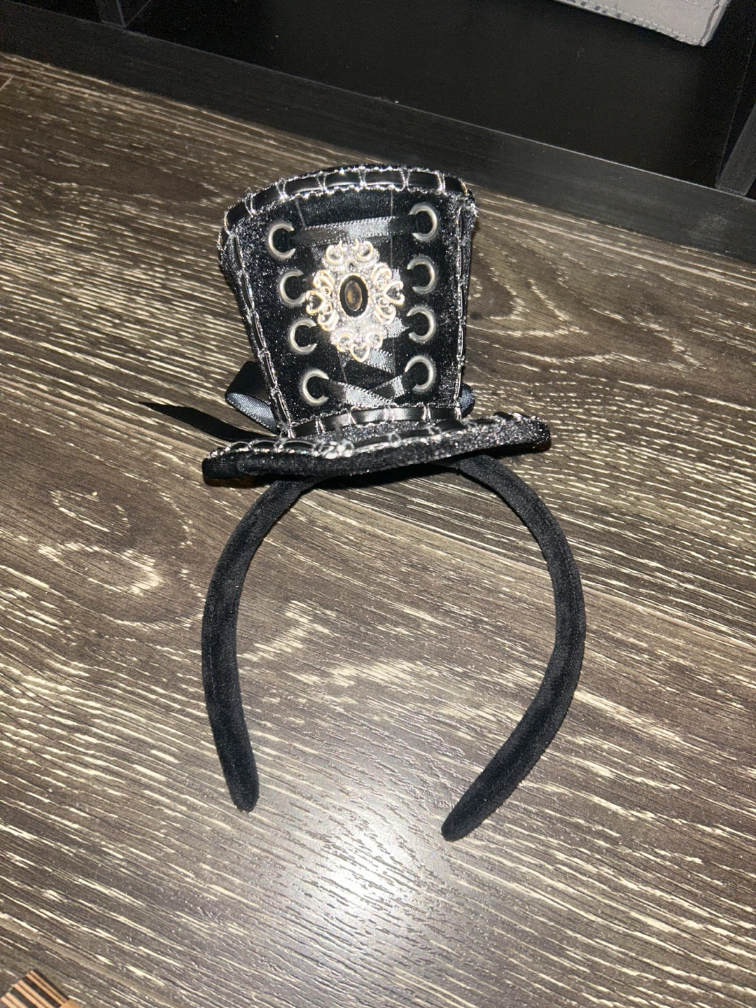 Black Mini Top Hat Headband