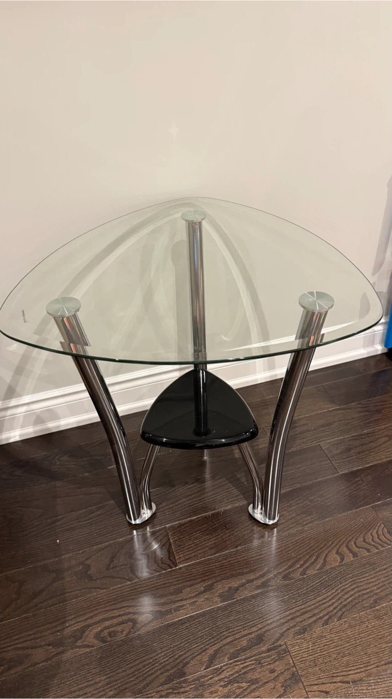 Glass Top End Table