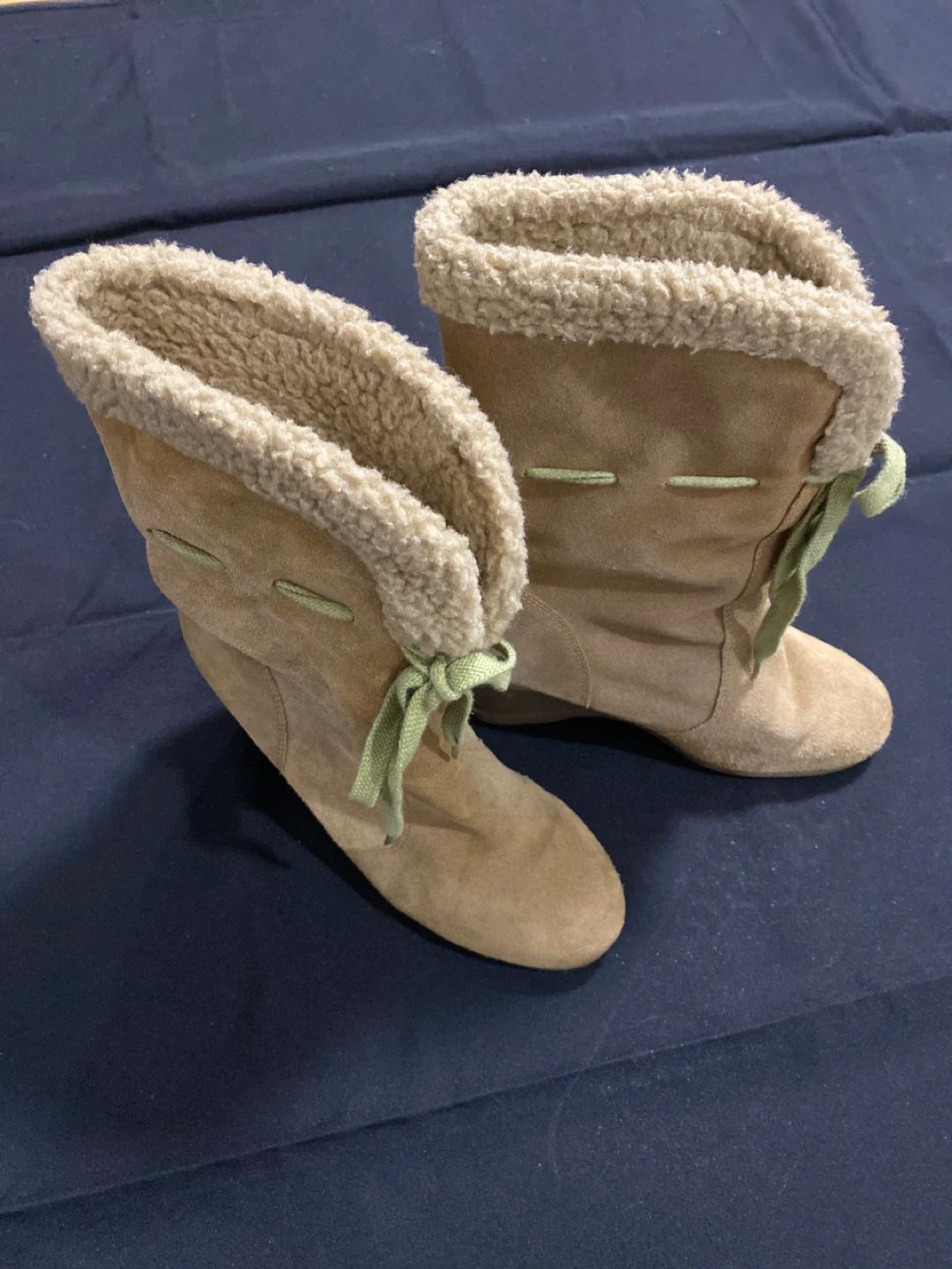 Tan Wedge Ankle Boots