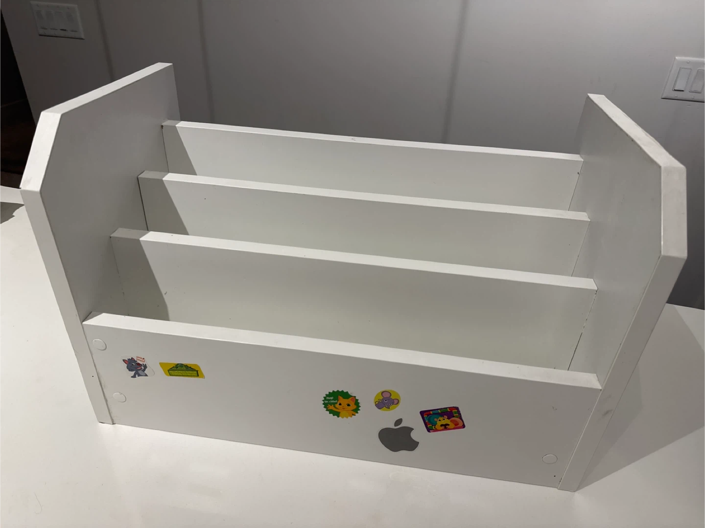 White Wooden Book kids books Organizer