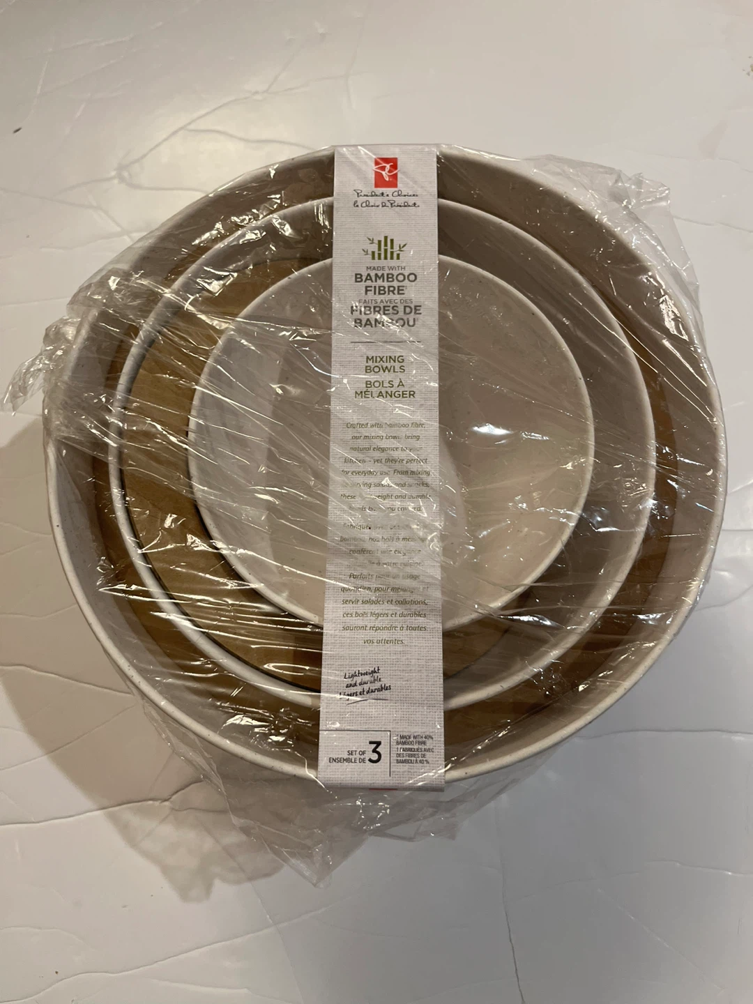 PC Bamboo Fibre Mixing Bowls - Set of 3