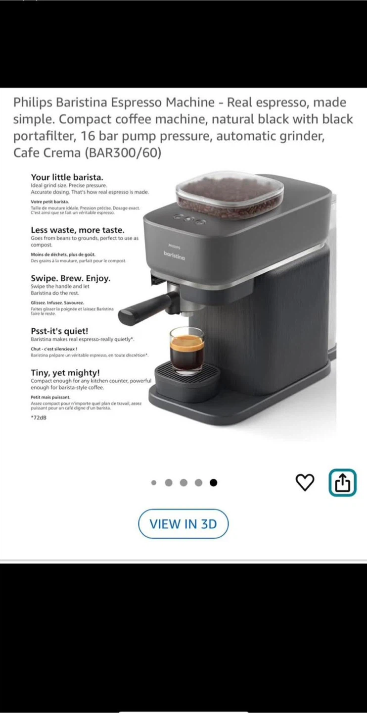 Philips Baristina Espresso Machine BAR300/60