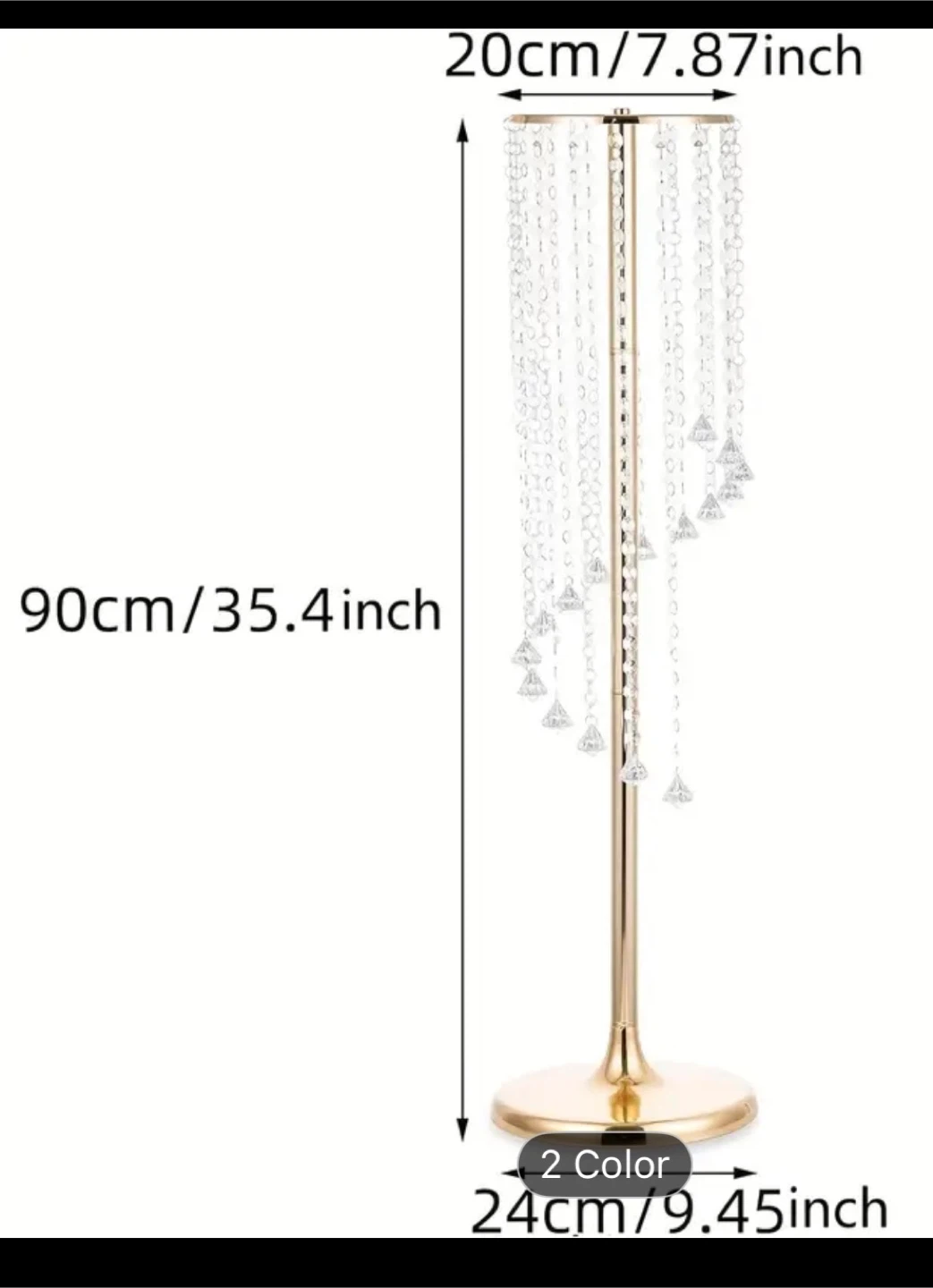 10 Gold Crystal Acrylic Bead Centrepiece Stands - photo 3