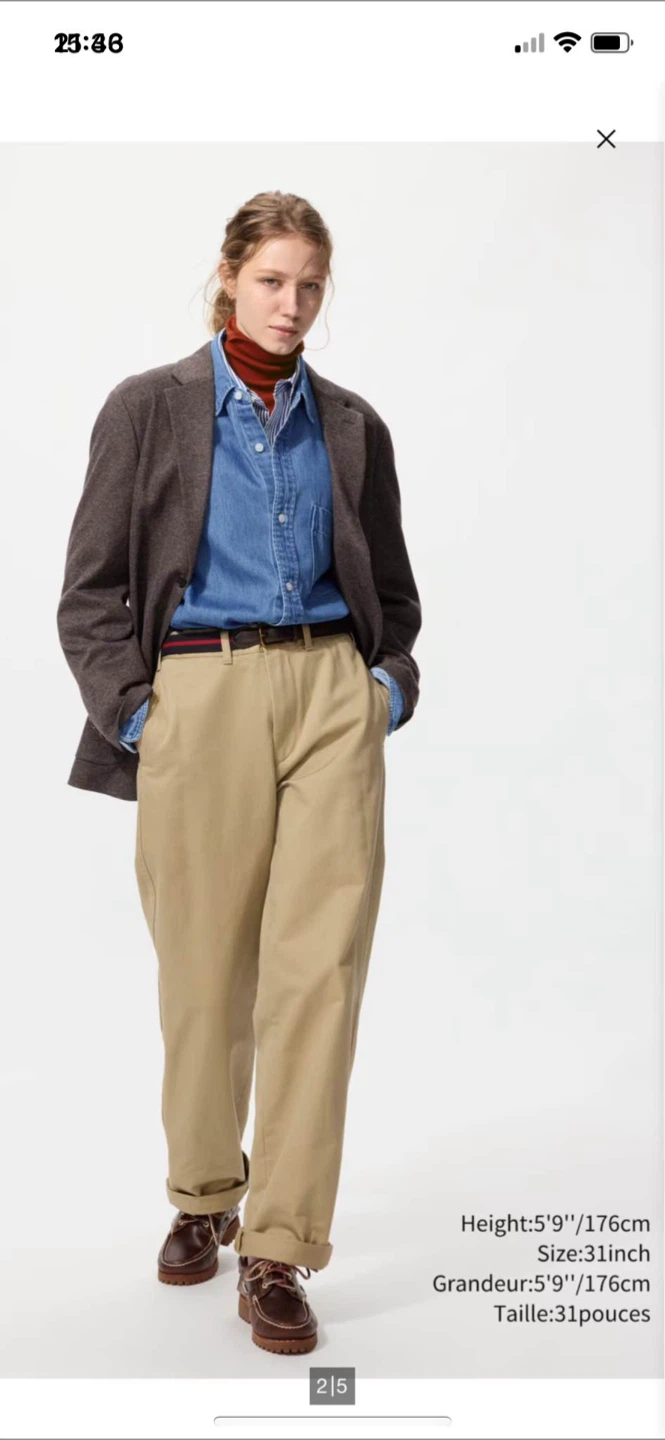 New Uniqlo Straight Chino Pants - Dark Gray, 29 inch - photo 2