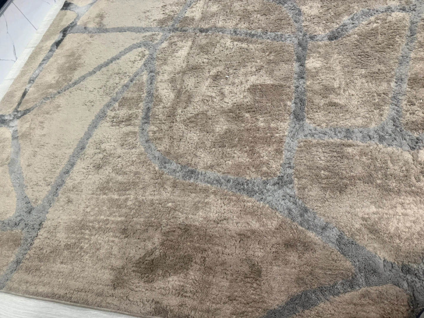 Beige & Grey Patterned Rug - photo 2