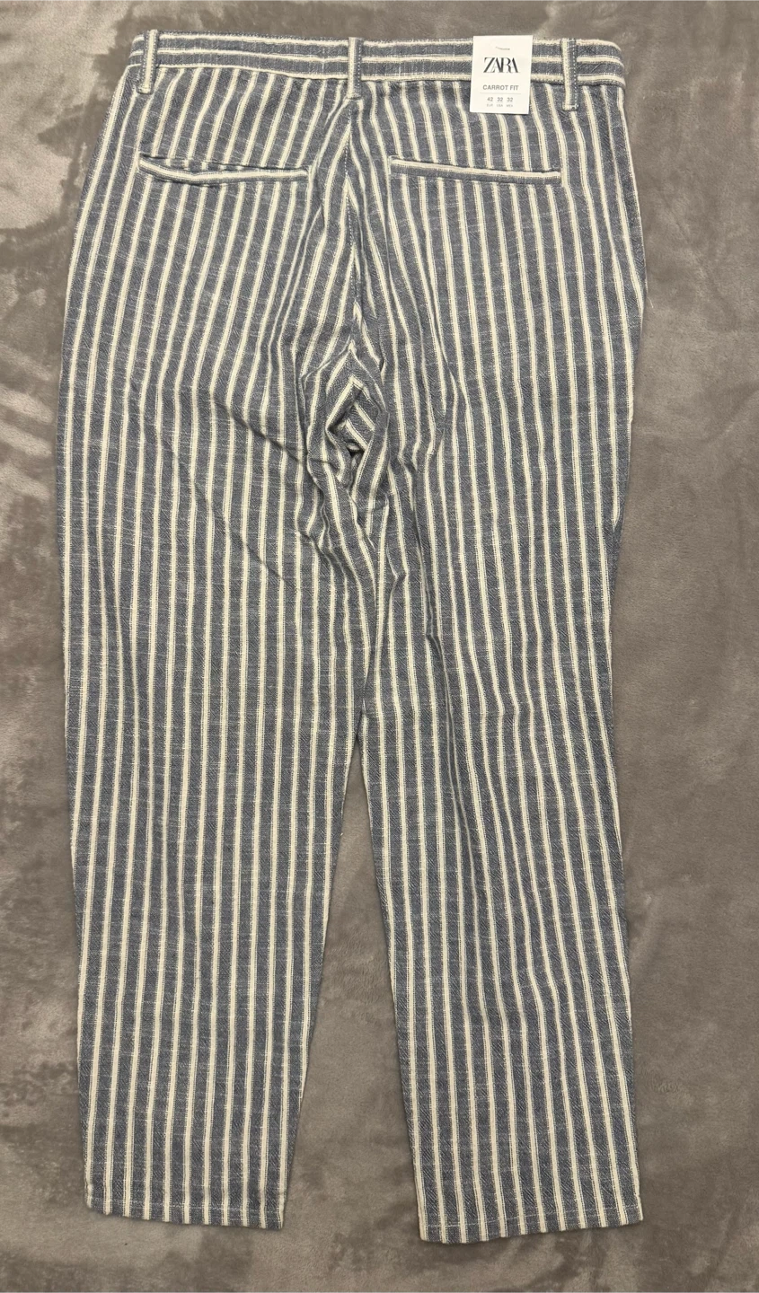 Zara Striped Carrott Fit Pants - Size 32 - photo 2
