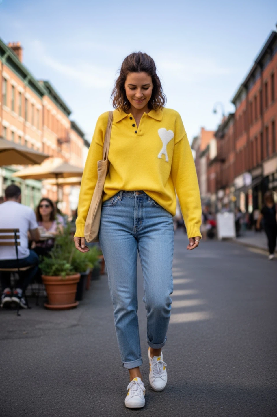 Ami de Coeur Yellow Polo Sweater - photo 2