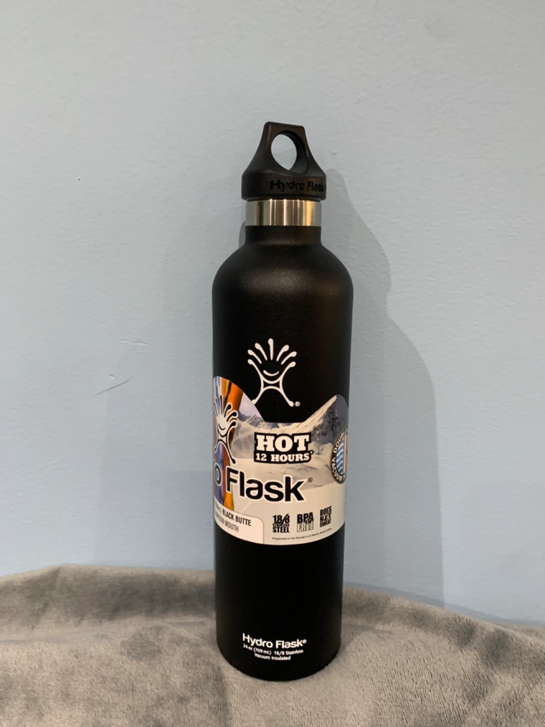 Hydro Flask 24oz Black Bottle