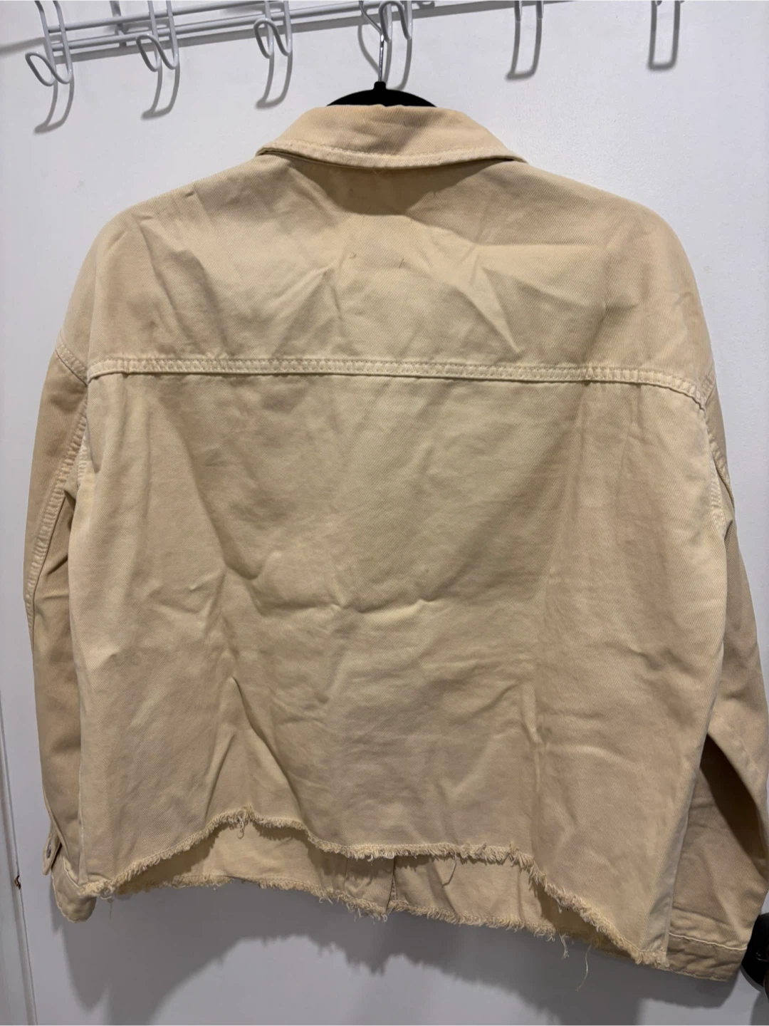 Zara Beige Denim Jacket - Size S - photo 5