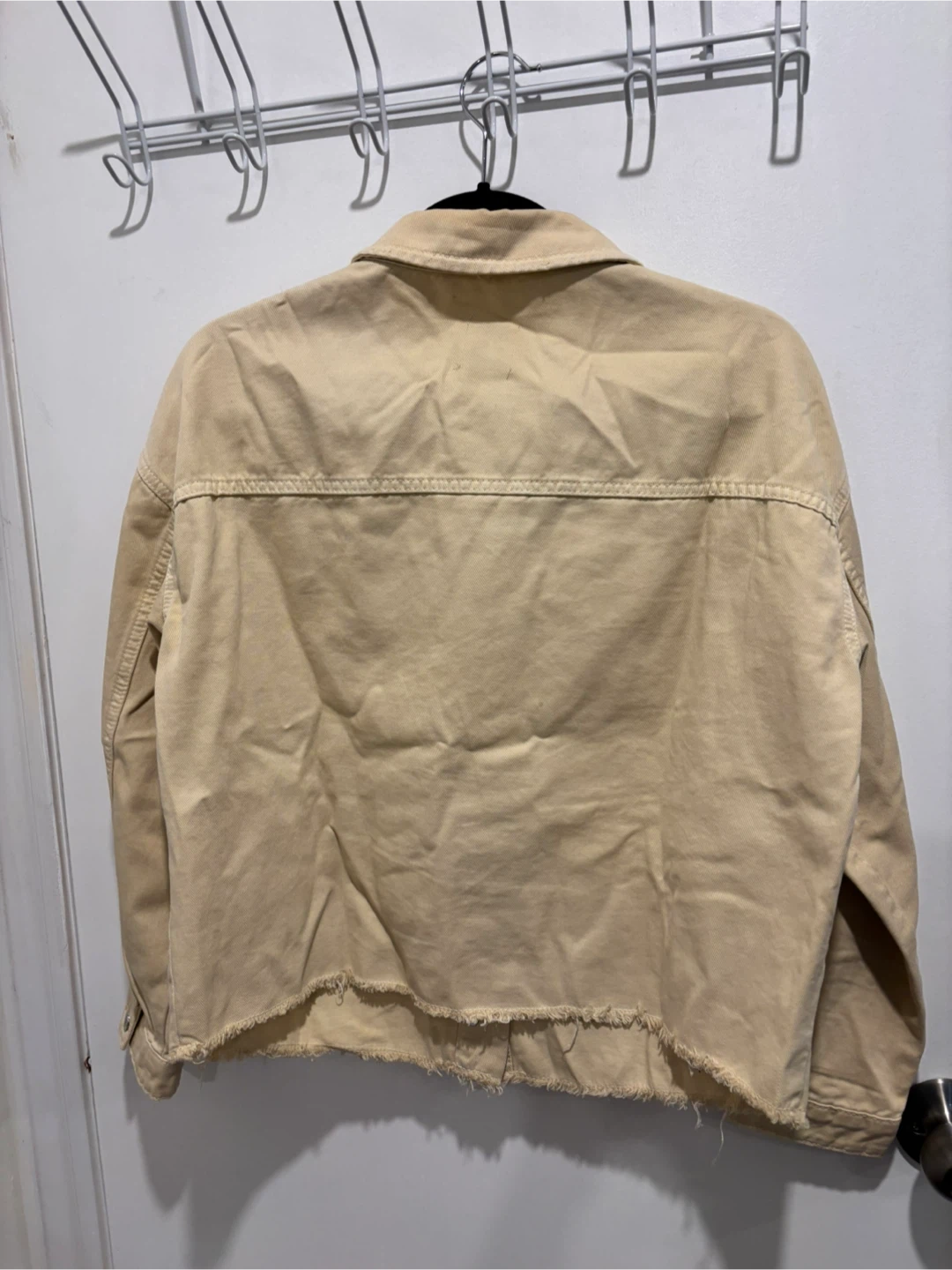Zara Beige Denim Jacket - Size S - photo 4