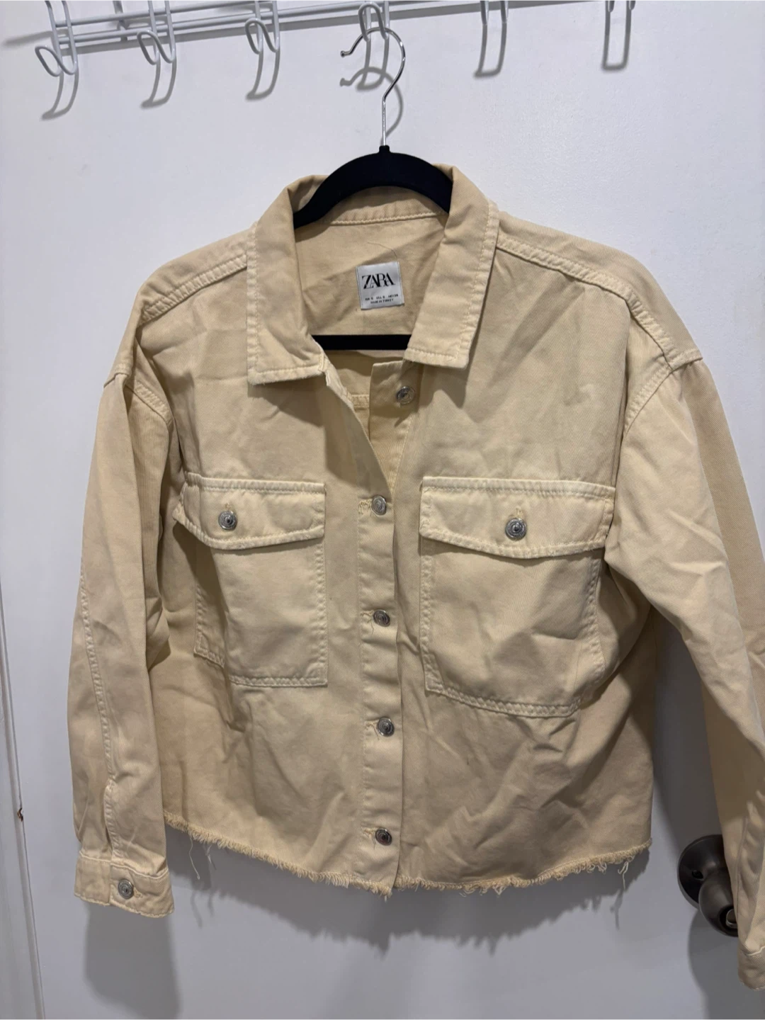 Zara Beige Denim Jacket - Size S