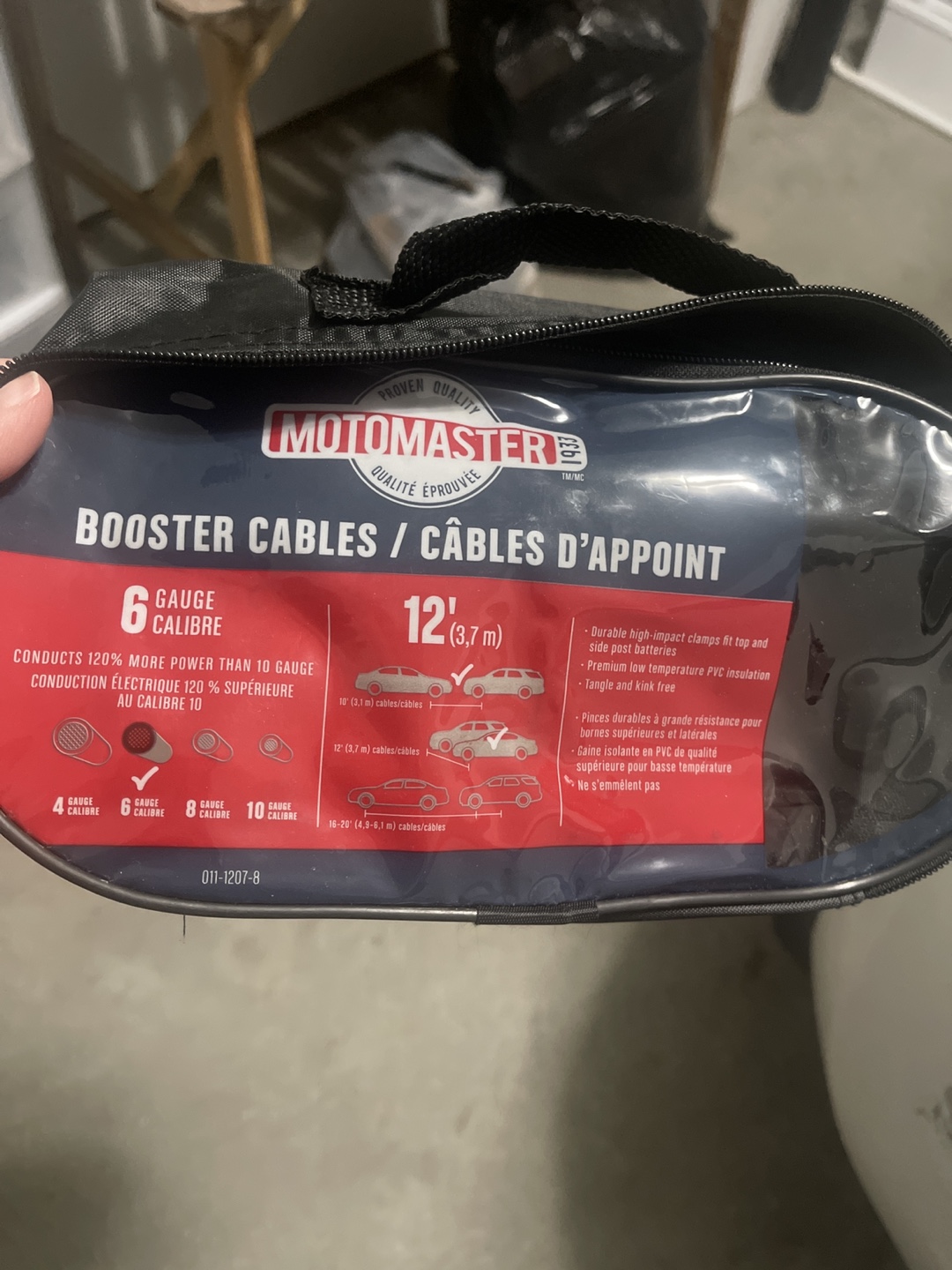 MotoMaster Booster Cables 6 Gauge - 12ft - photo 2