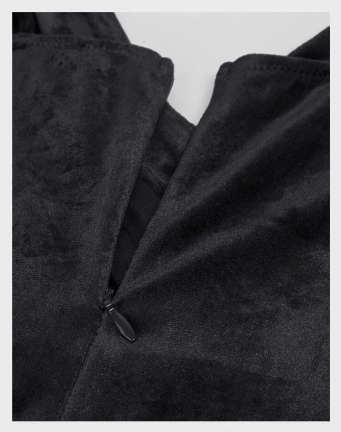 NEW! Grace Karin Black Velvet Wrap Mini Dress - photo 4