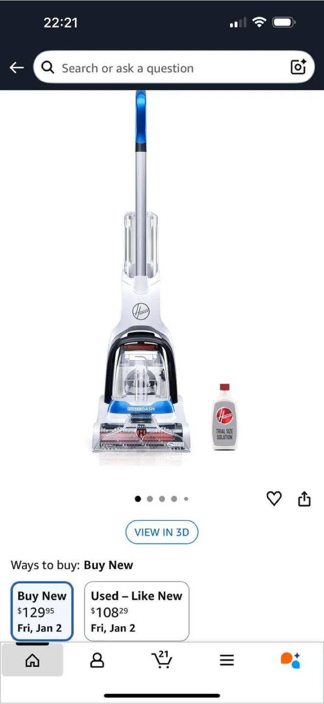 Hoover PowerDash Pet Compact Carpet Cleaner — Open Box 🧼🐾