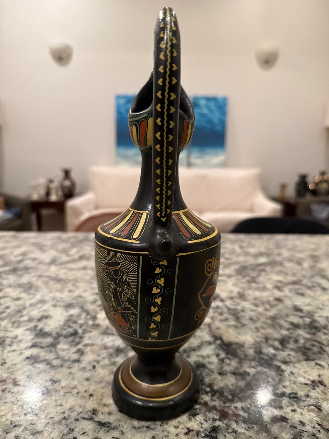 Vintage handmade Greek Style Pottery Vase - photo 2