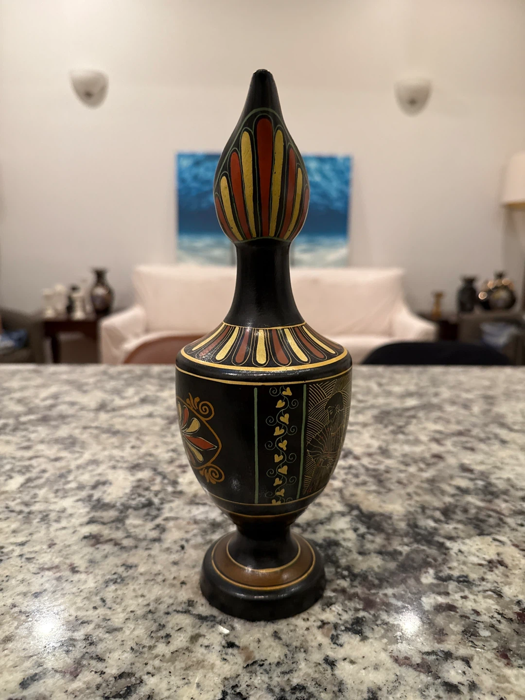 Vintage handmade Greek Style Pottery Vase - photo 4