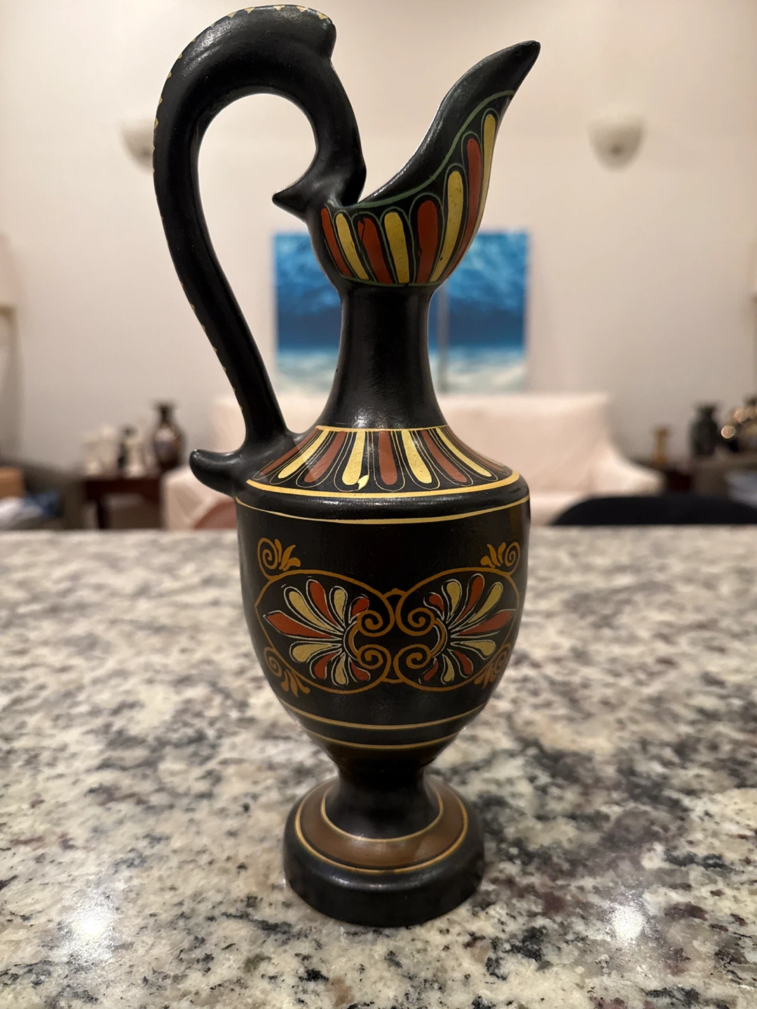 Vintage handmade Greek Style Pottery Vase - photo 3