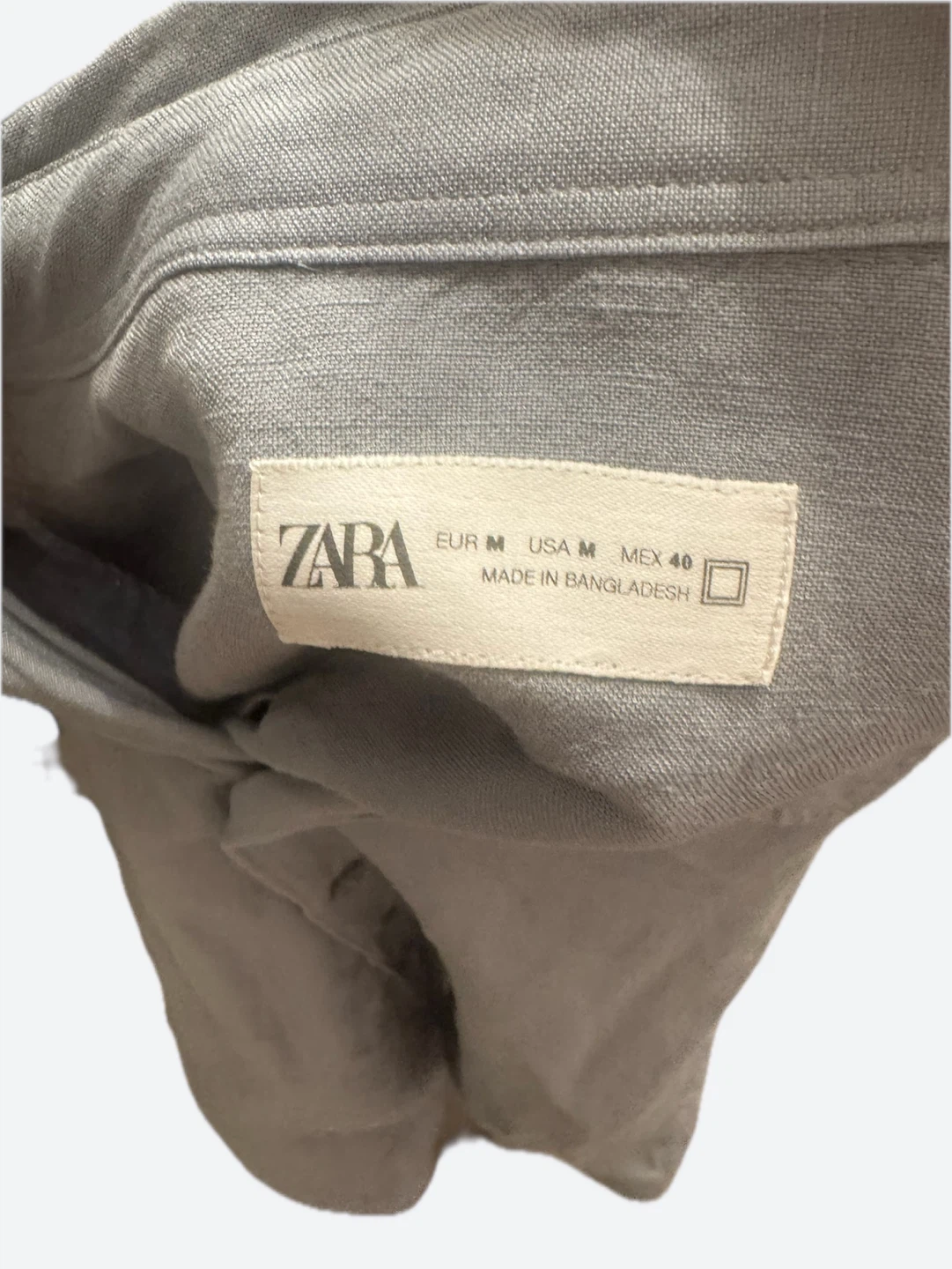 Zara Linen Blend Button-Up Shirt - Size M - photo 3