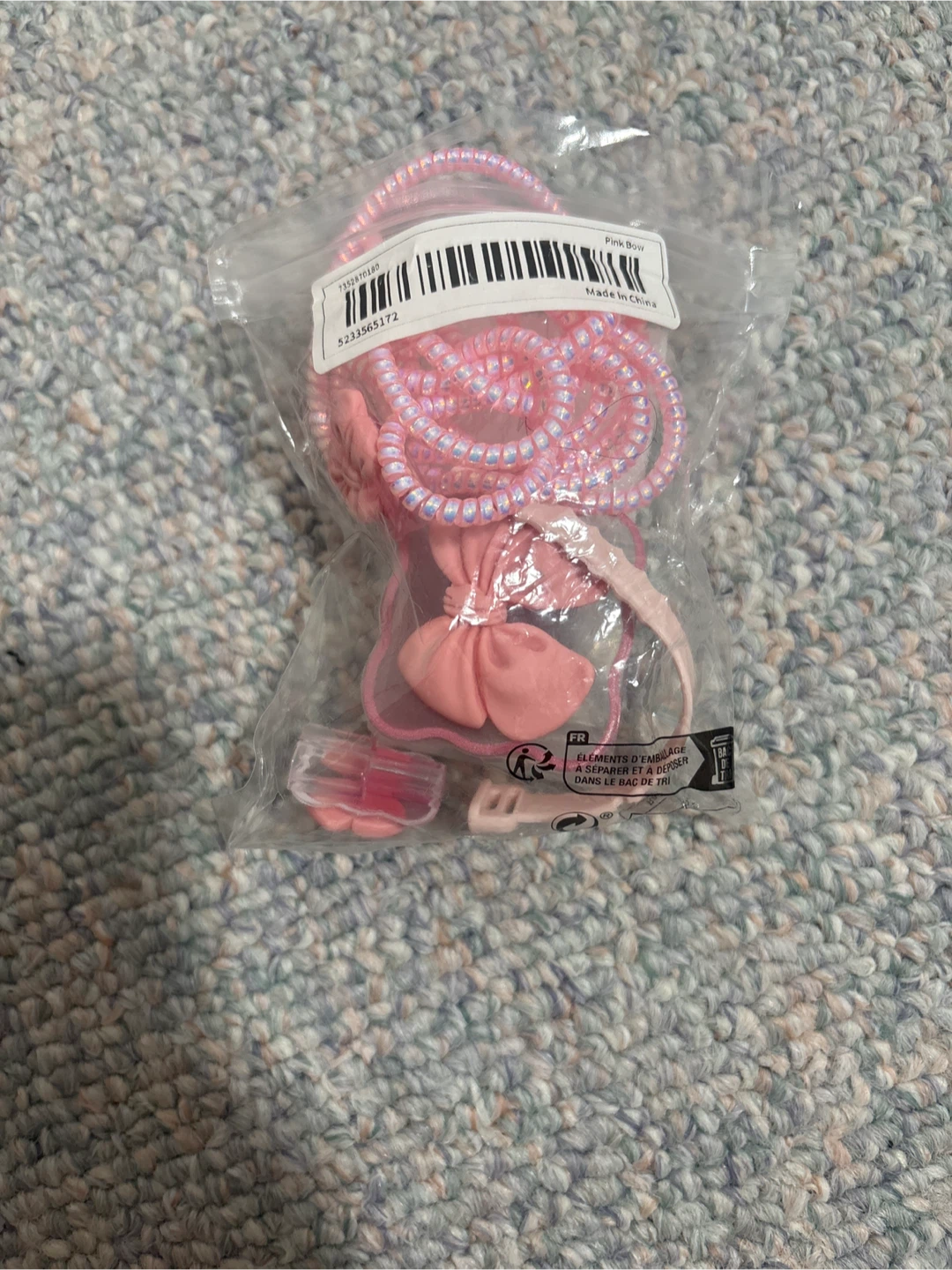 Pink Bow Hair Accessories - New in Package