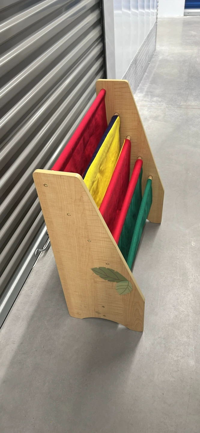 Kids Fabric Sling Bookshelf - Red, Yellow, Green - photo 3