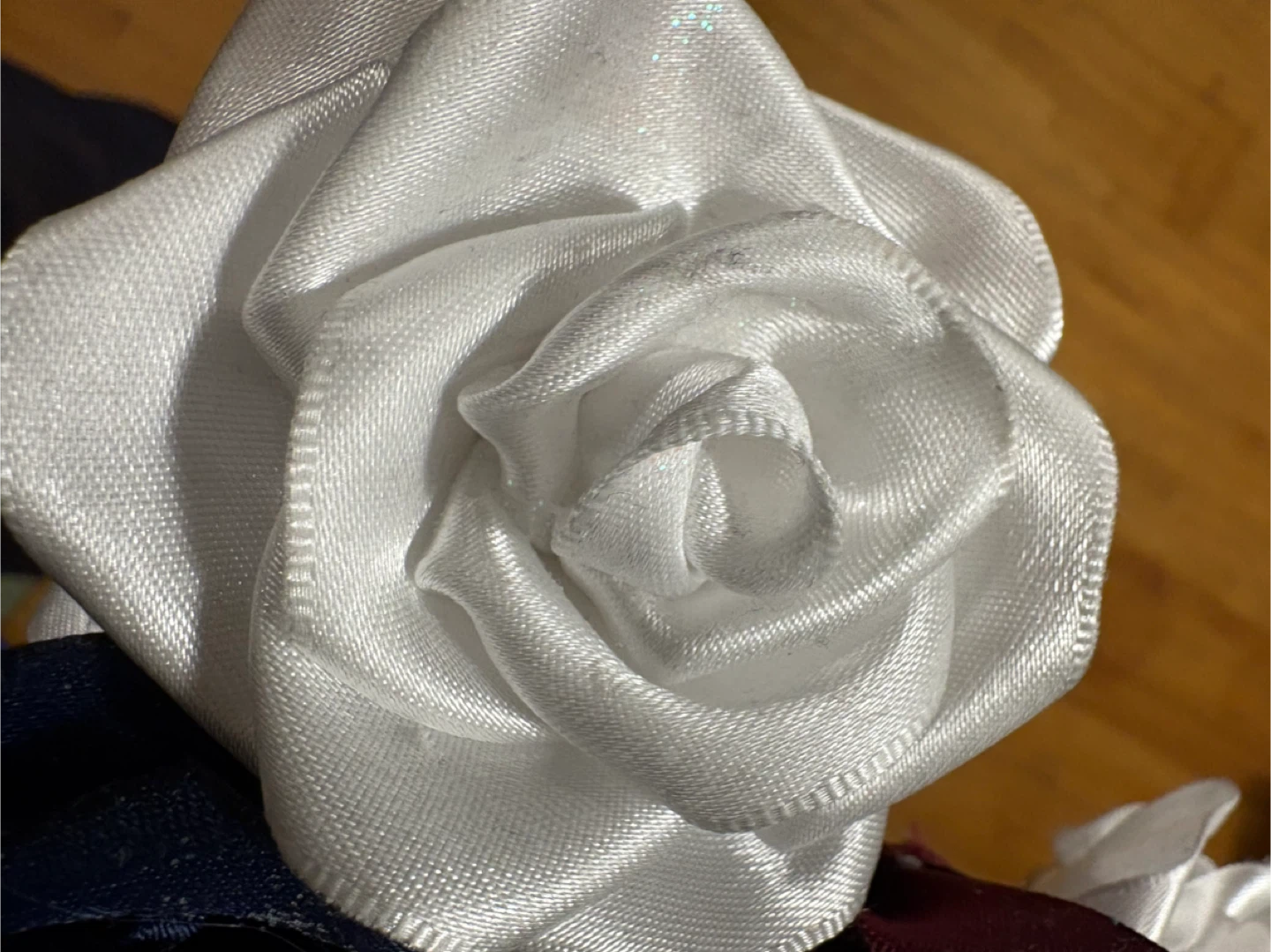 Handmade Satin Rose Bouquet - Red, White & Blue - photo 5