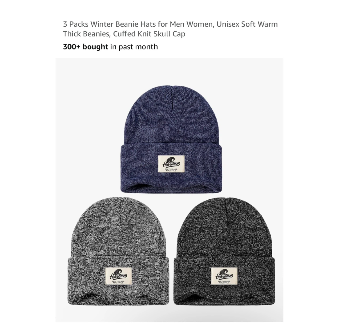 Brand new 3 Packs Winter Beanie Hats for Men Women