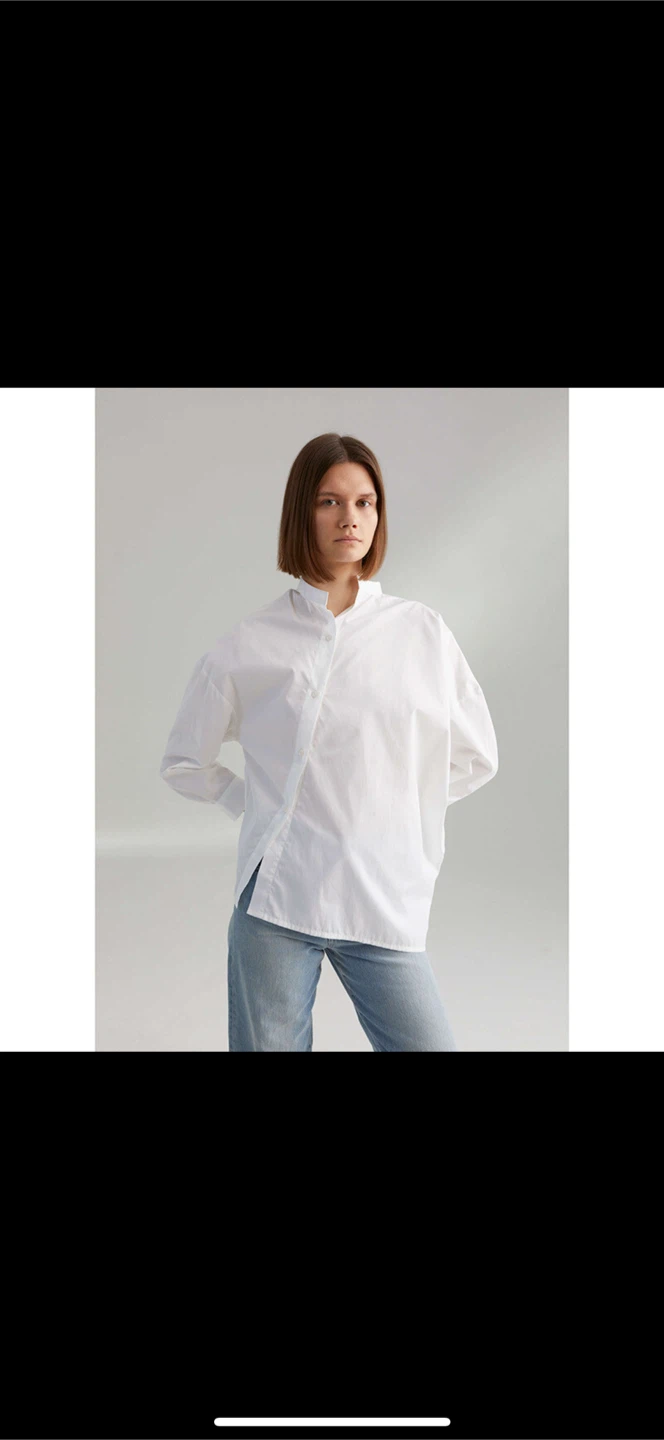 Totême Asymmetrical Wrap-Front White Cotton Shirt – Try-On Only