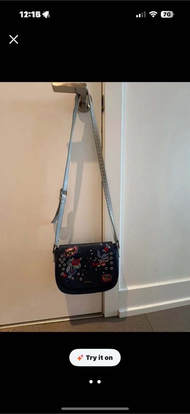 Desigual Denim Floral Crossbody Bag