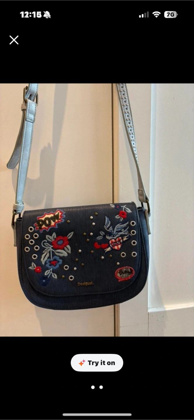 Desigual Denim Floral Crossbody Bag - photo 2