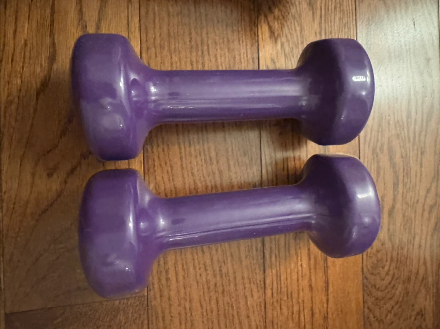 Pair of 5lb Purple Dumbbells - photo 2