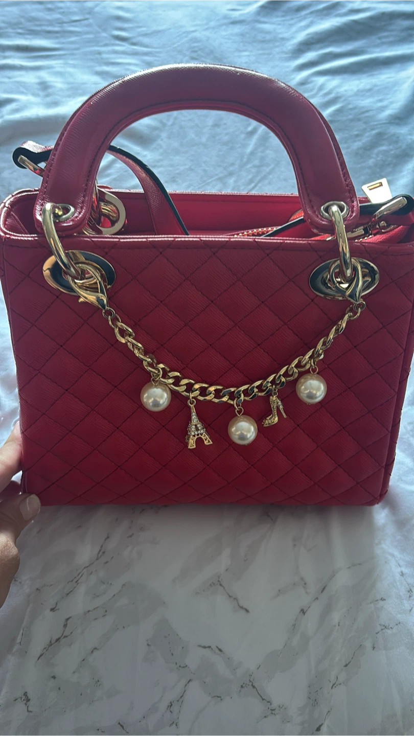 Red Backpack and red Purse