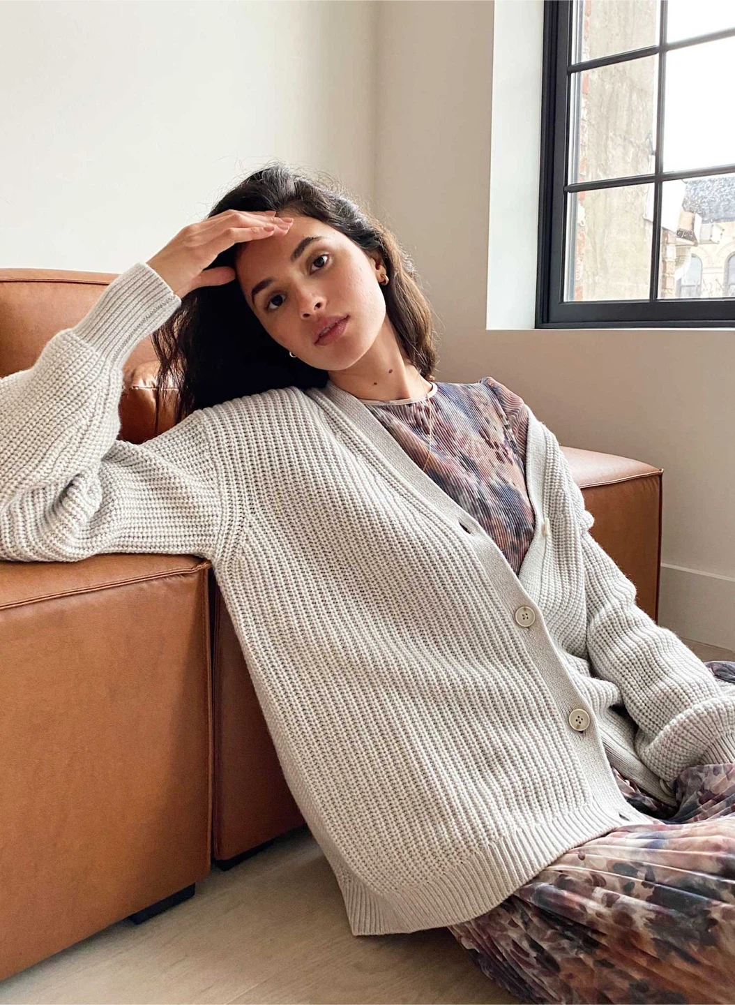 Wilfred ‘Cortado’ Cardigan - Heather Chrome - photo 4