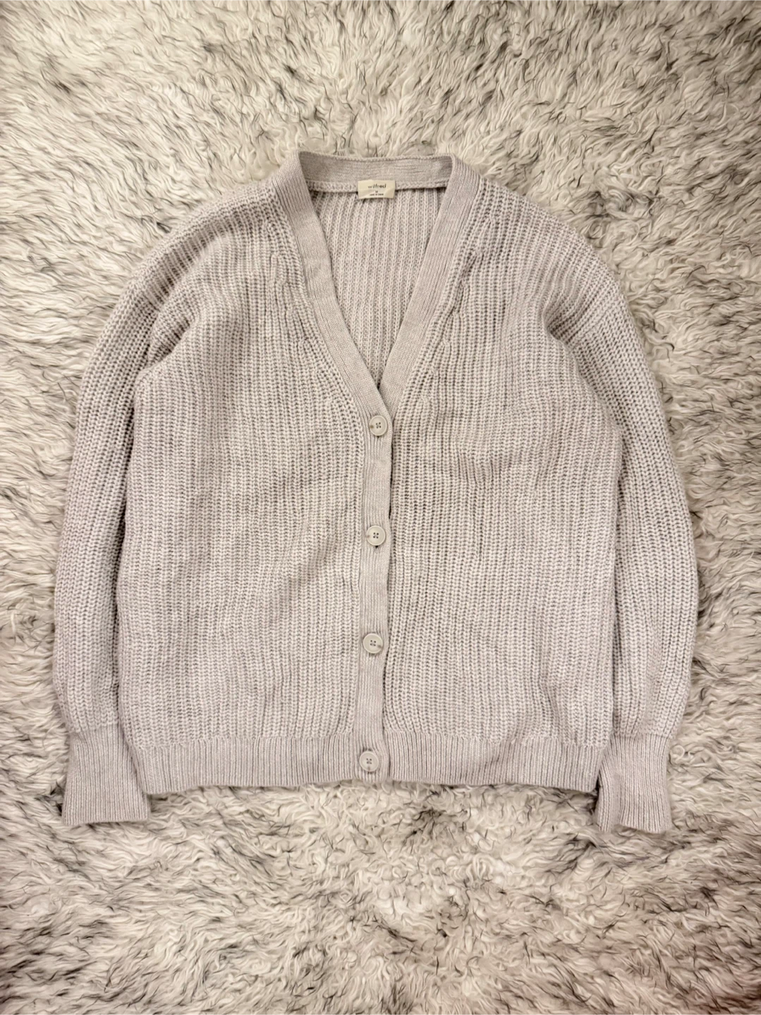 Wilfred ‘Cortado’ Cardigan - Heather Chrome