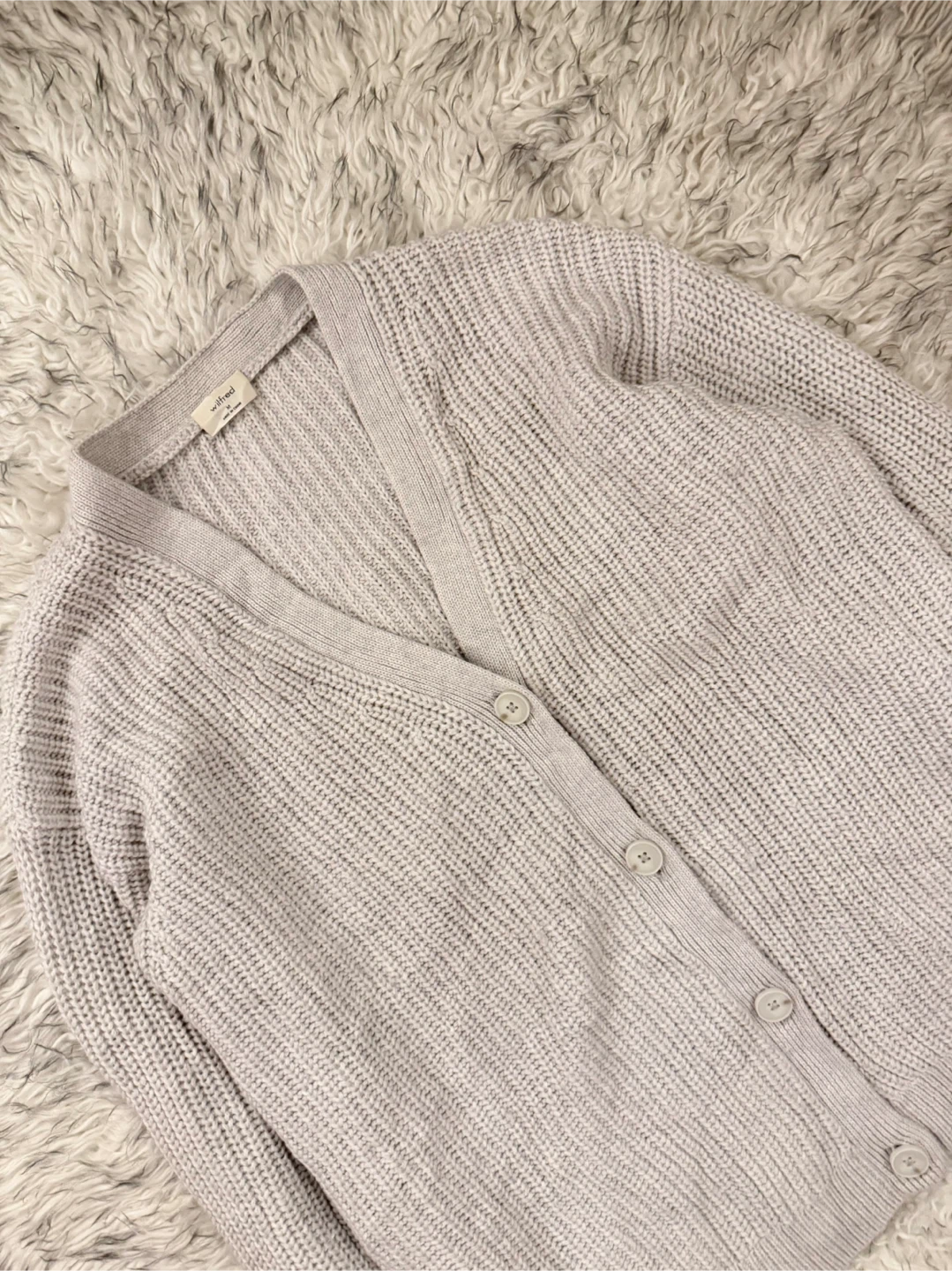 Wilfred ‘Cortado’ Cardigan - Heather Chrome - photo 2