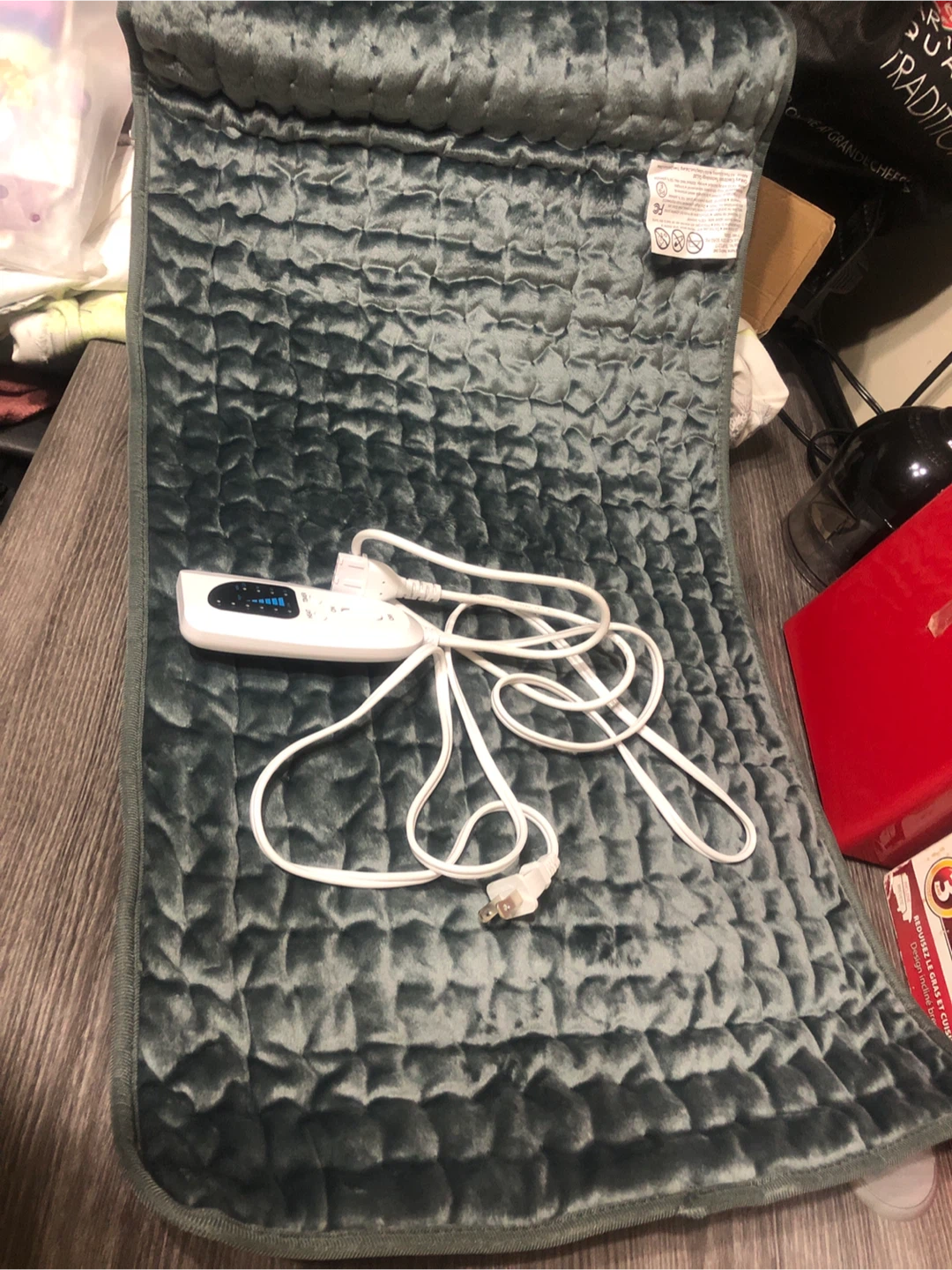NEWHeating Pad - Grey Velvet XL size - photo 4