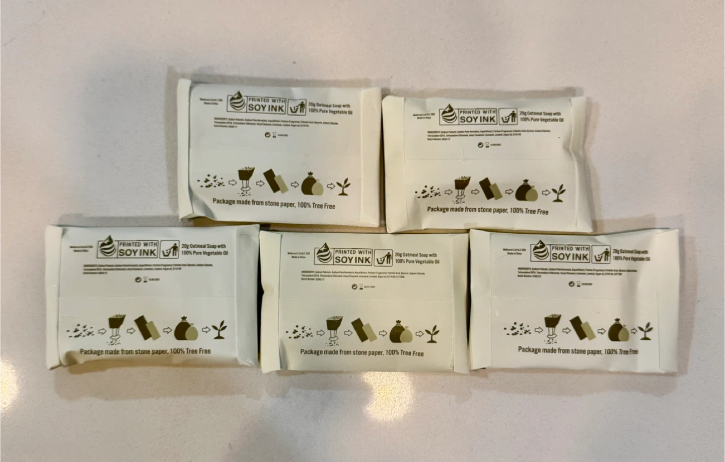 5 Pieces Set_Oatmeal Soap_100% pure vegetable oil_NWT - photo 2