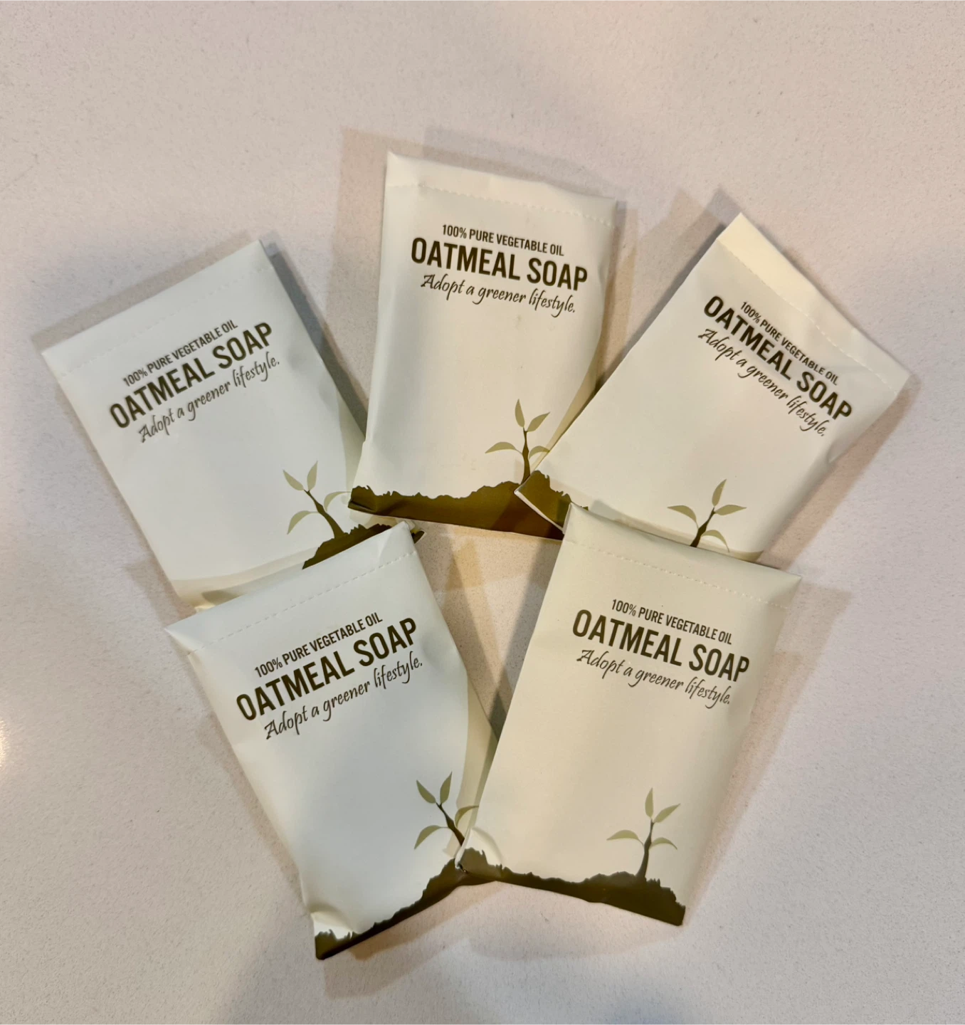 5 Pieces Set_Oatmeal Soap_100% pure vegetable oil_NWT