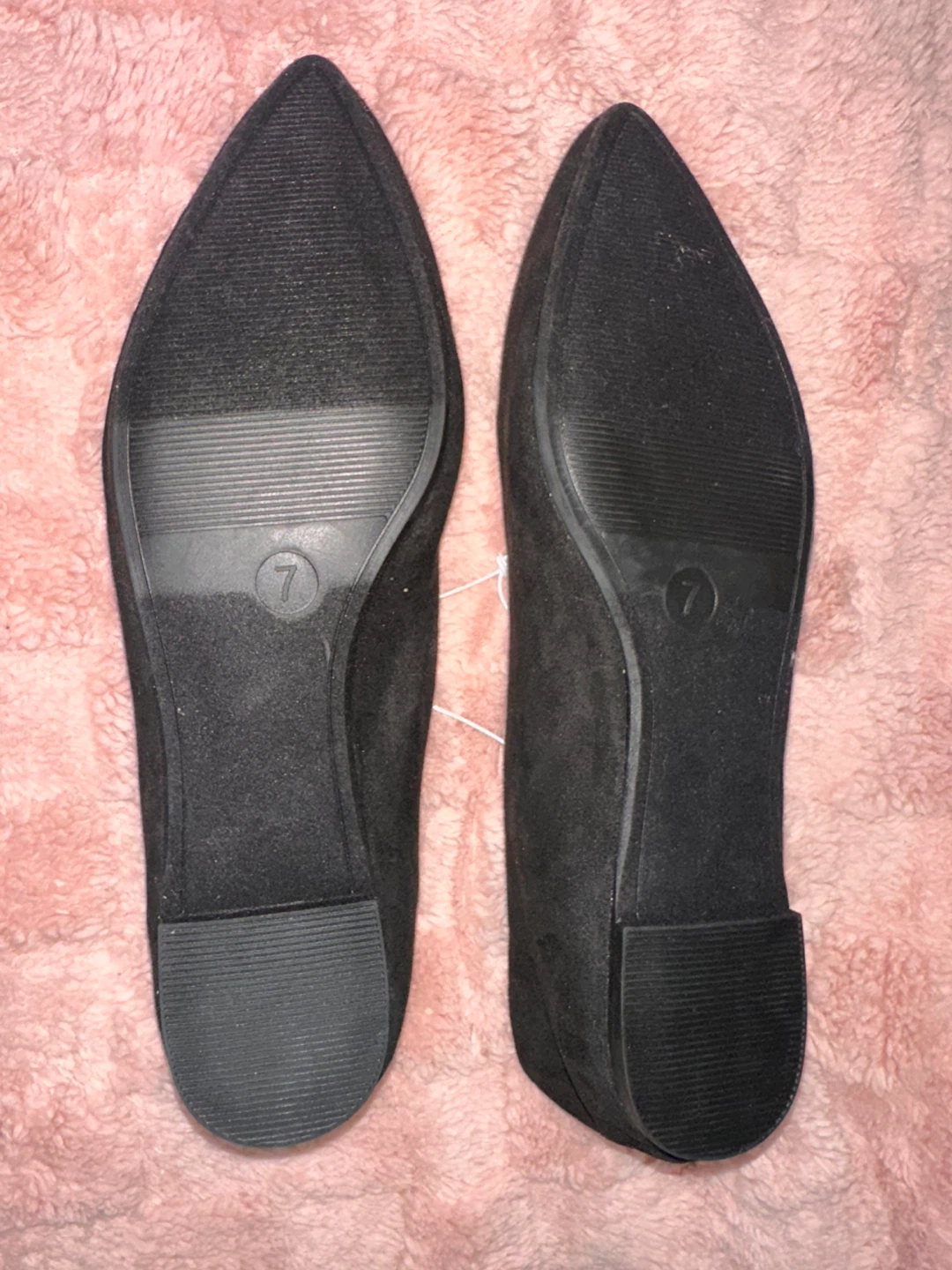 A New Day Black Pointed Toe Suede Flats Casual Shoes Women - photo 3