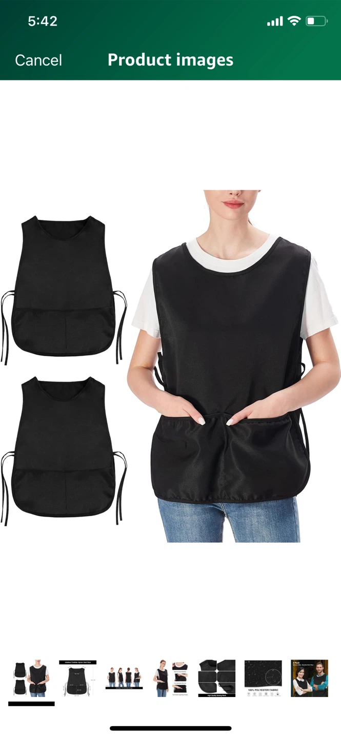 NEW-Jubatus Cobbler Black Barber Apron Vest for barber