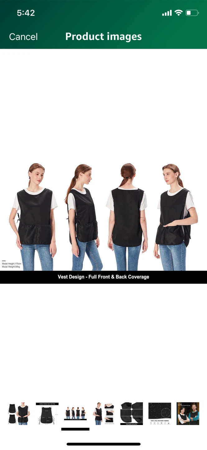 NEW-Jubatus Cobbler Black Barber Apron Vest for barber - photo 4