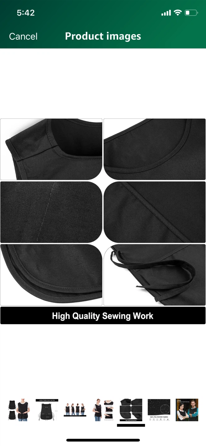 NEW-Jubatus Cobbler Black Barber Apron Vest for barber - photo 3