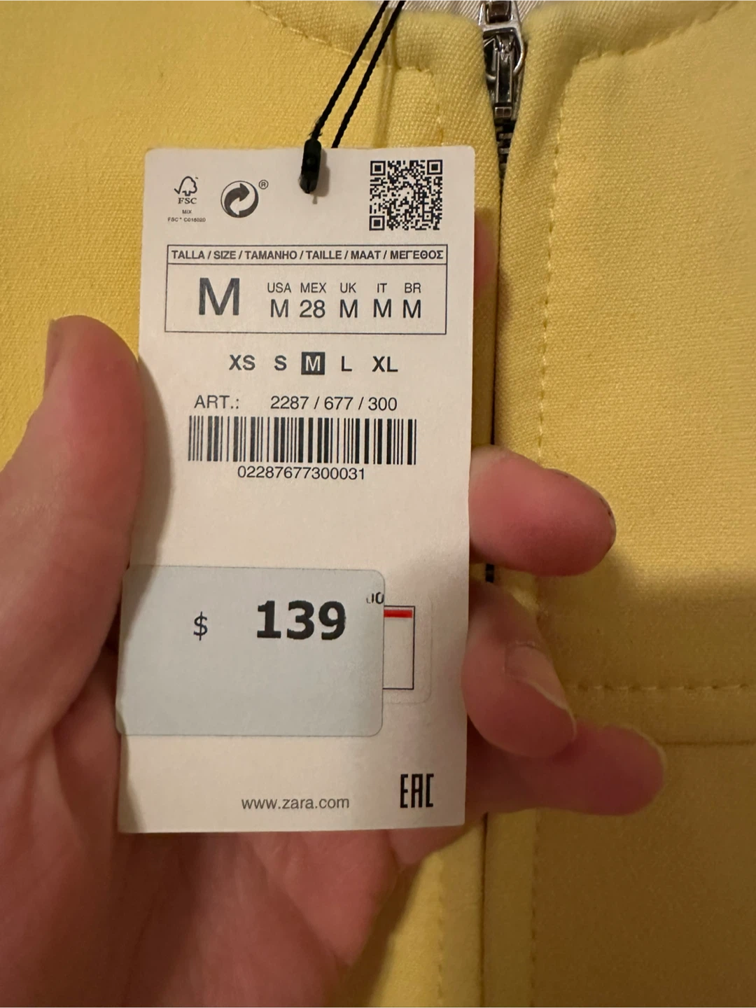 Zara Woman Yellow Coat - Size M - photo 2