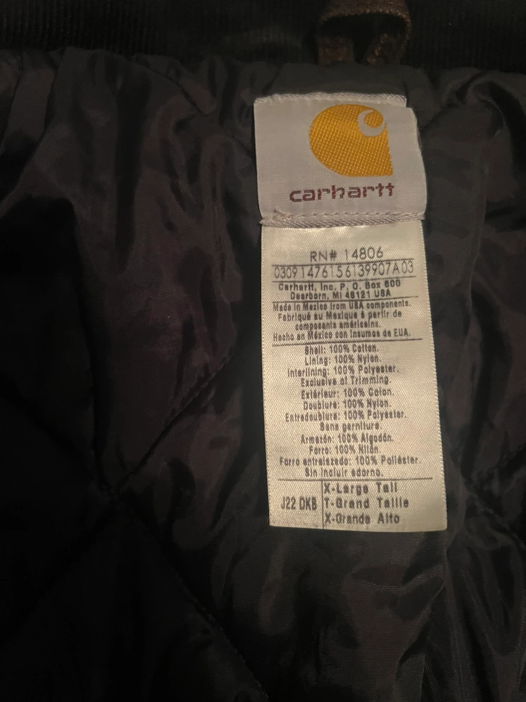 Carhartt J22 DKB Jacket - X-Large Tall - photo 4